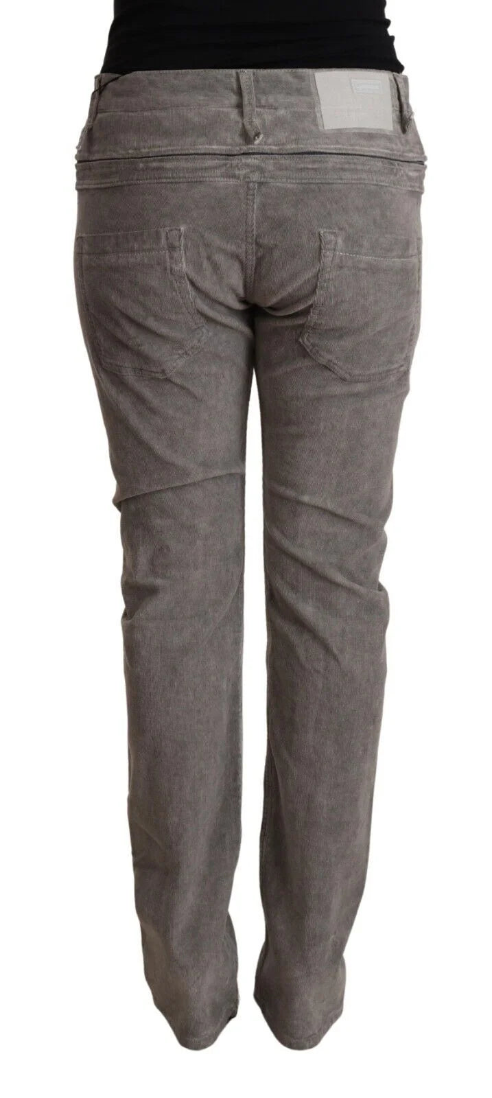 Acht Gray Cotton Straight Fit High Waist Pants - W34 - Jeans