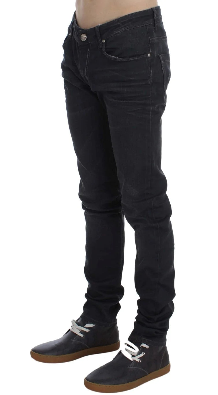 Acht Gray Cotton Stretch Slim Fit Jeans - W34 - Jeans