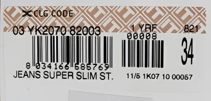 Acht Gray Cotton Stretch Slim Fit Jeans - W34 - Jeans