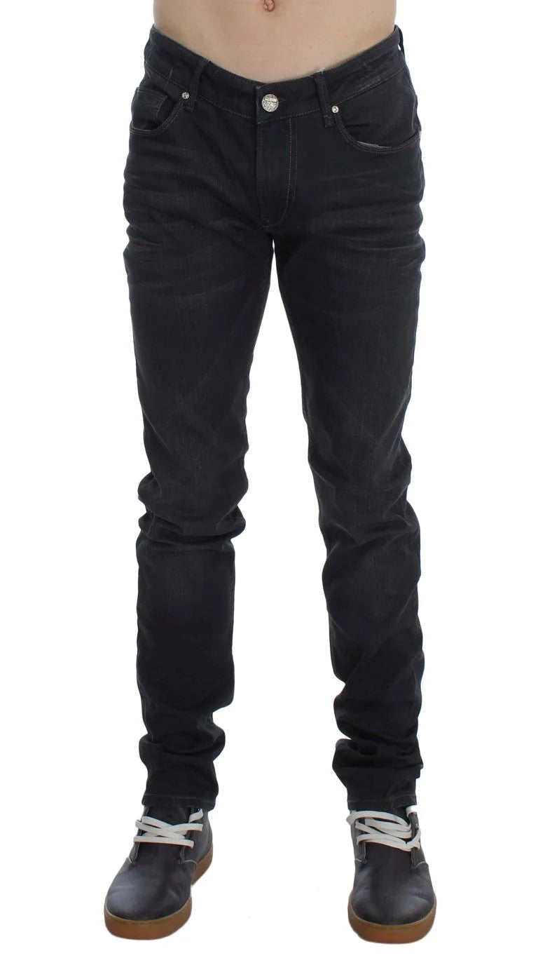 Acht Gray Cotton Stretch Slim Fit Jeans - W34 - Jeans