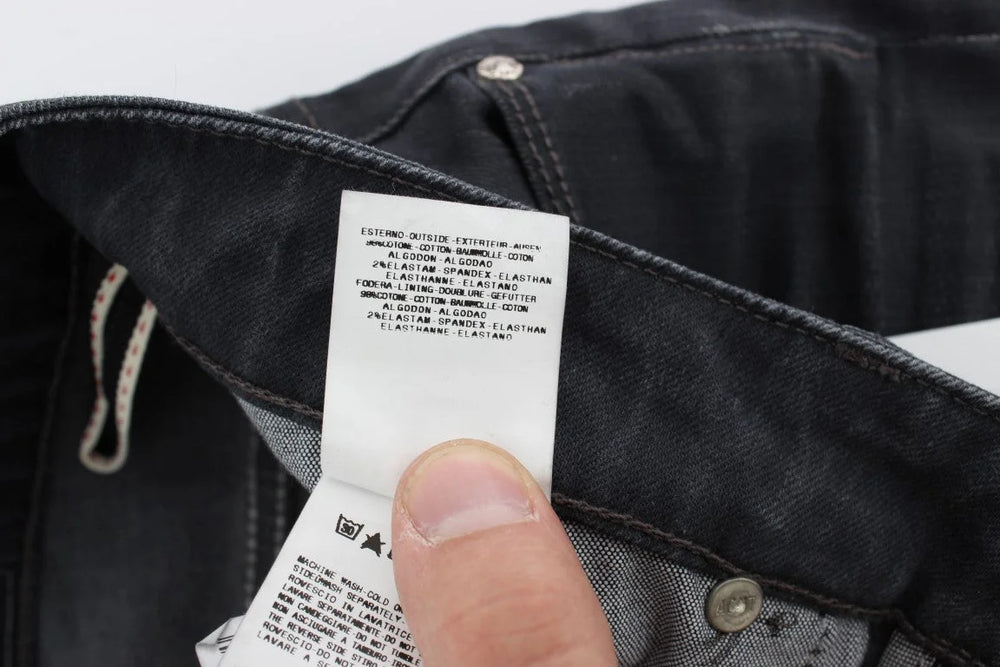 Acht Gray Cotton Stretch Slim Fit Jeans - W34 - Jeans