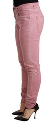 Acht Pink Cotton Slim Fit Women Denim Skinny Pants - W26 | IT40 - Jeans