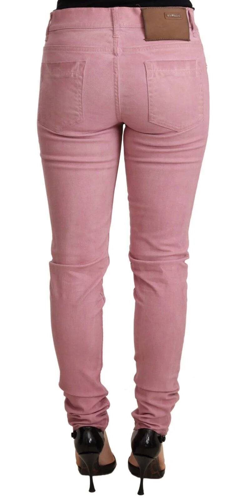 Acht Pink Cotton Slim Fit Women Denim Skinny Pants - W26 | IT40 - Jeans