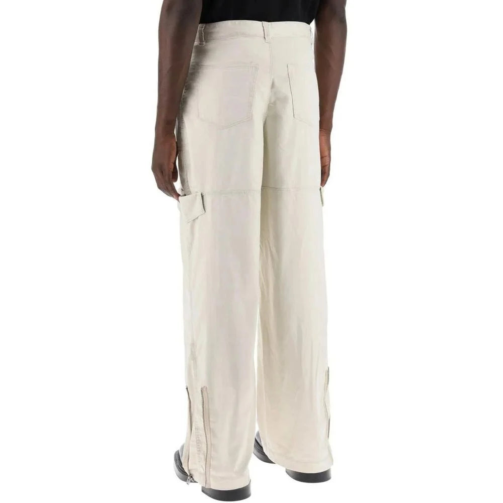 Acne Studios Beige Polyester Cargo Pants - 48 | M