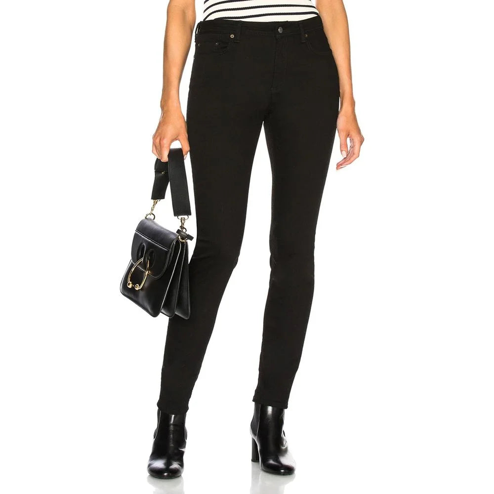Acne Studios Black Cotton Skinny Jeans - W29