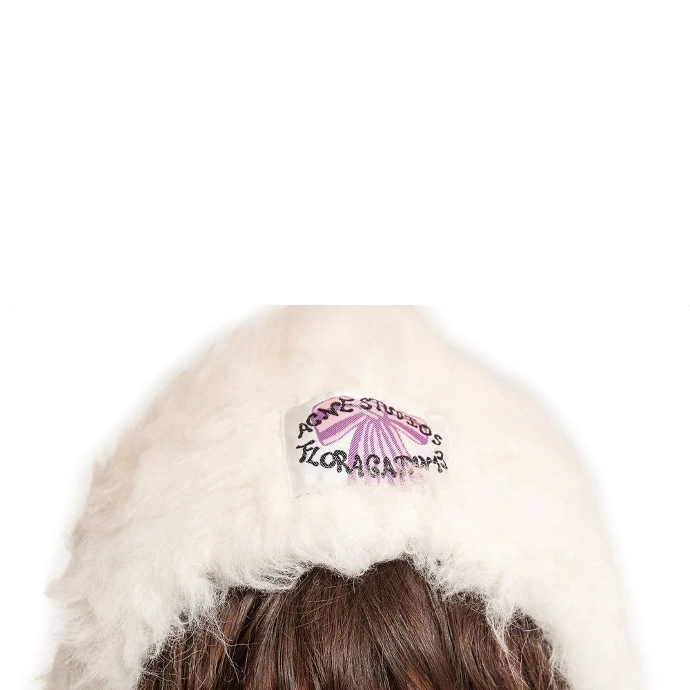 Acne Studios White Alpaca Leather Sweatshirt - XL