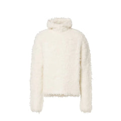 Acne Studios White Alpaca Leather Sweatshirt - XL