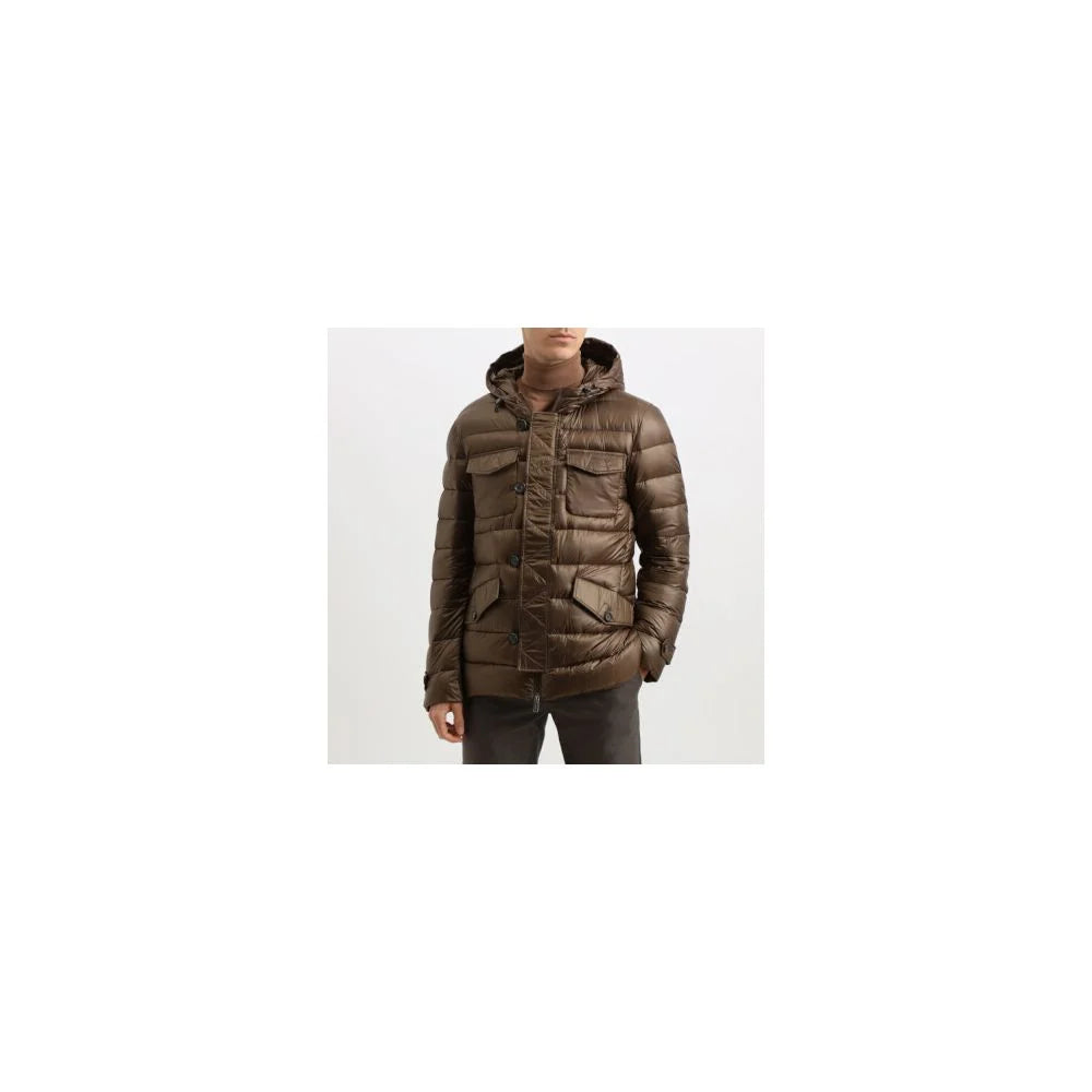 Add Brown Polyamide Men’s Waterproof Jacket - IT50 | L - Puffer Jackets