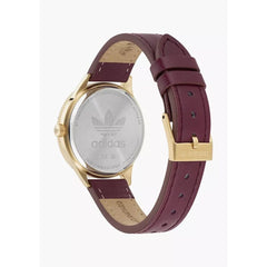 Adidas Red Leather Watch