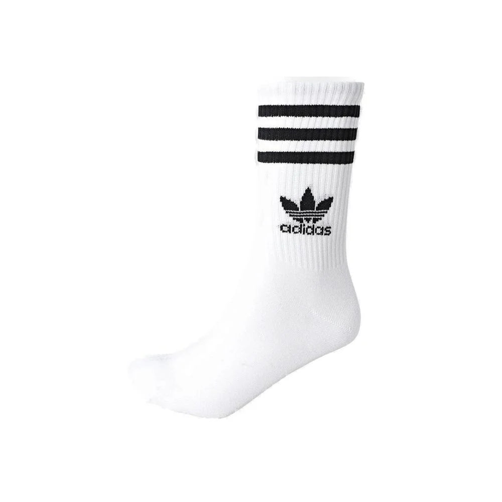 Adidas White Cotton Sock - Crew Socks