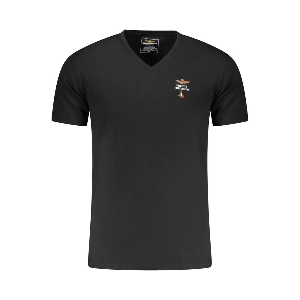 Aeronautica Militare Black Cotton Men Underwear Shirt