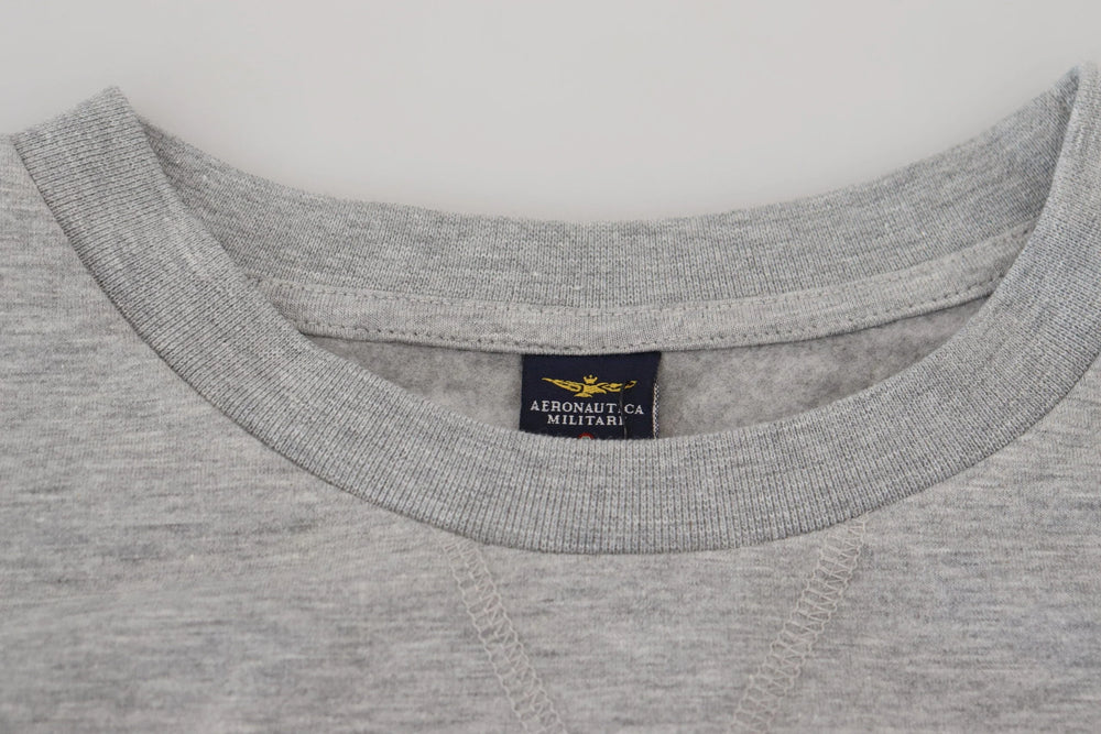 Aeronautica Militare Gray Men Pullover Sweatshirt Sweater - IT54 | XXL - Sweatshirts
