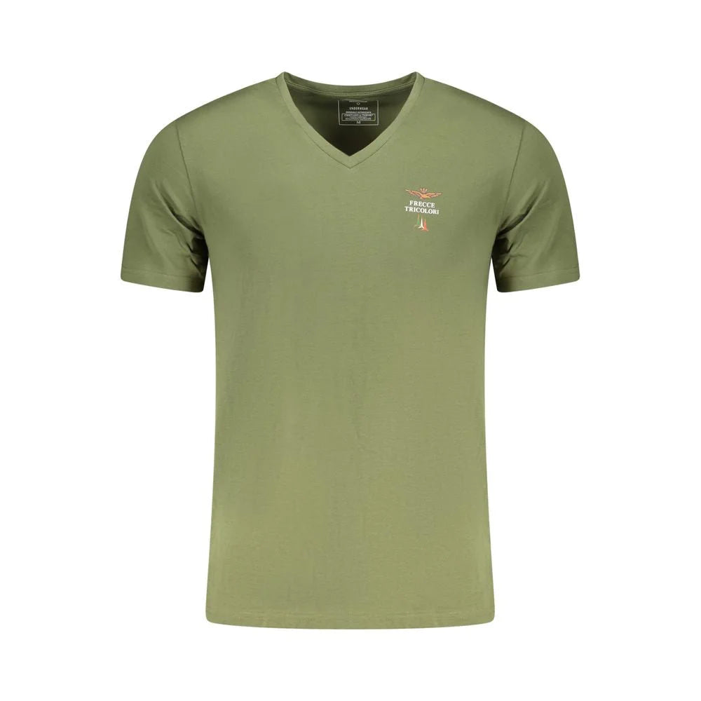 Aeronautica Militare Green Cotton Men Underwear Shirt