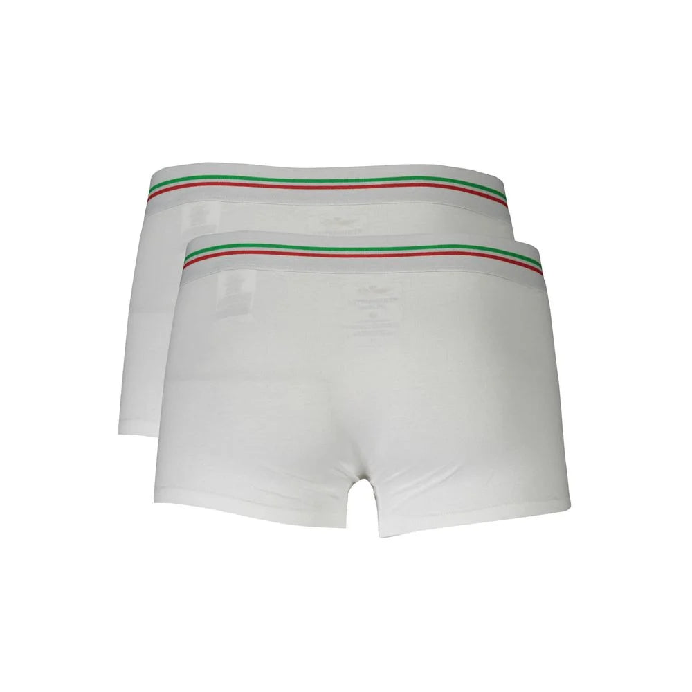 Aeronautica Militare White Cotton Men Boxer - Boxer Briefs