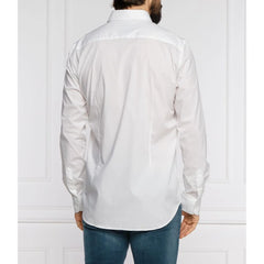 Aeronautica Militare ’White Cotton Men’s Shirt with Slim Fit Design’