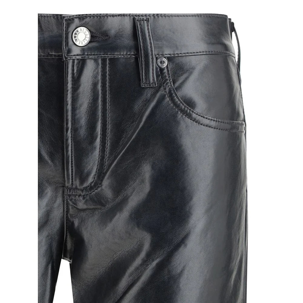 Agolde Black Leather Pants