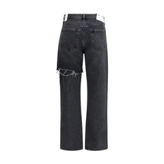 Agolde Black Recycled Cotton Straight-Leg Jeans