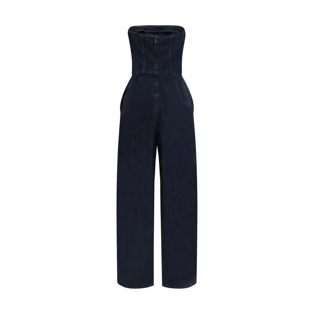 Agolde Blue Cotton Jumpsuit