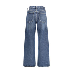 Agolde Blue Cotton Straight-Leg Jeans