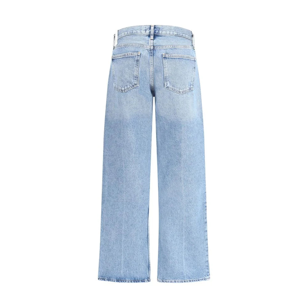 Agolde Blue Cotton Straight-Leg Jeans