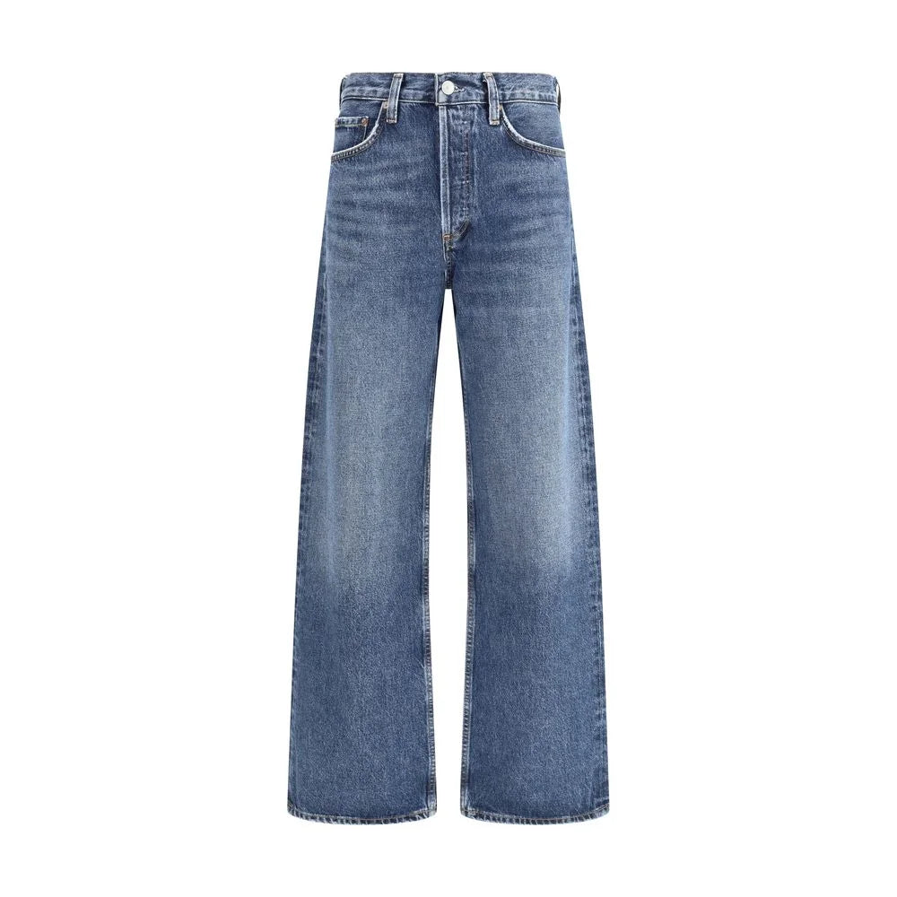 Agolde Blue Cotton Straight-Leg Jeans