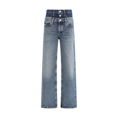 Agolde Blue Recycled Cotton Straight-Leg Jeans