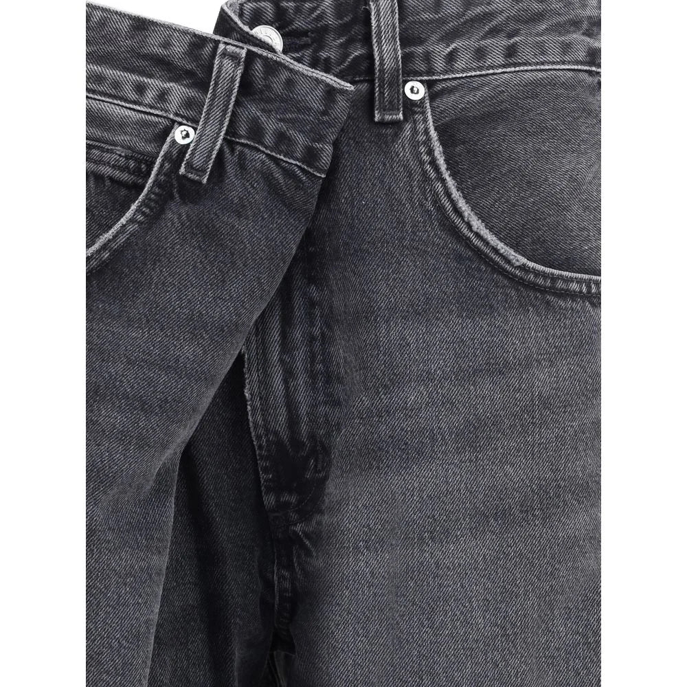 Agolde Gray Cotton Jeans Denim