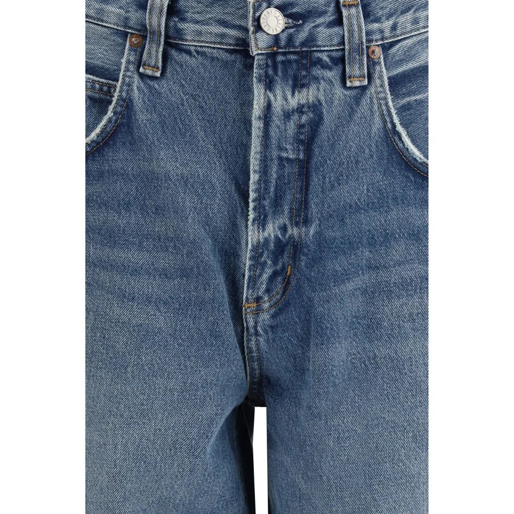Agolde Light Blue Recycled Cotton Tapered Jeans