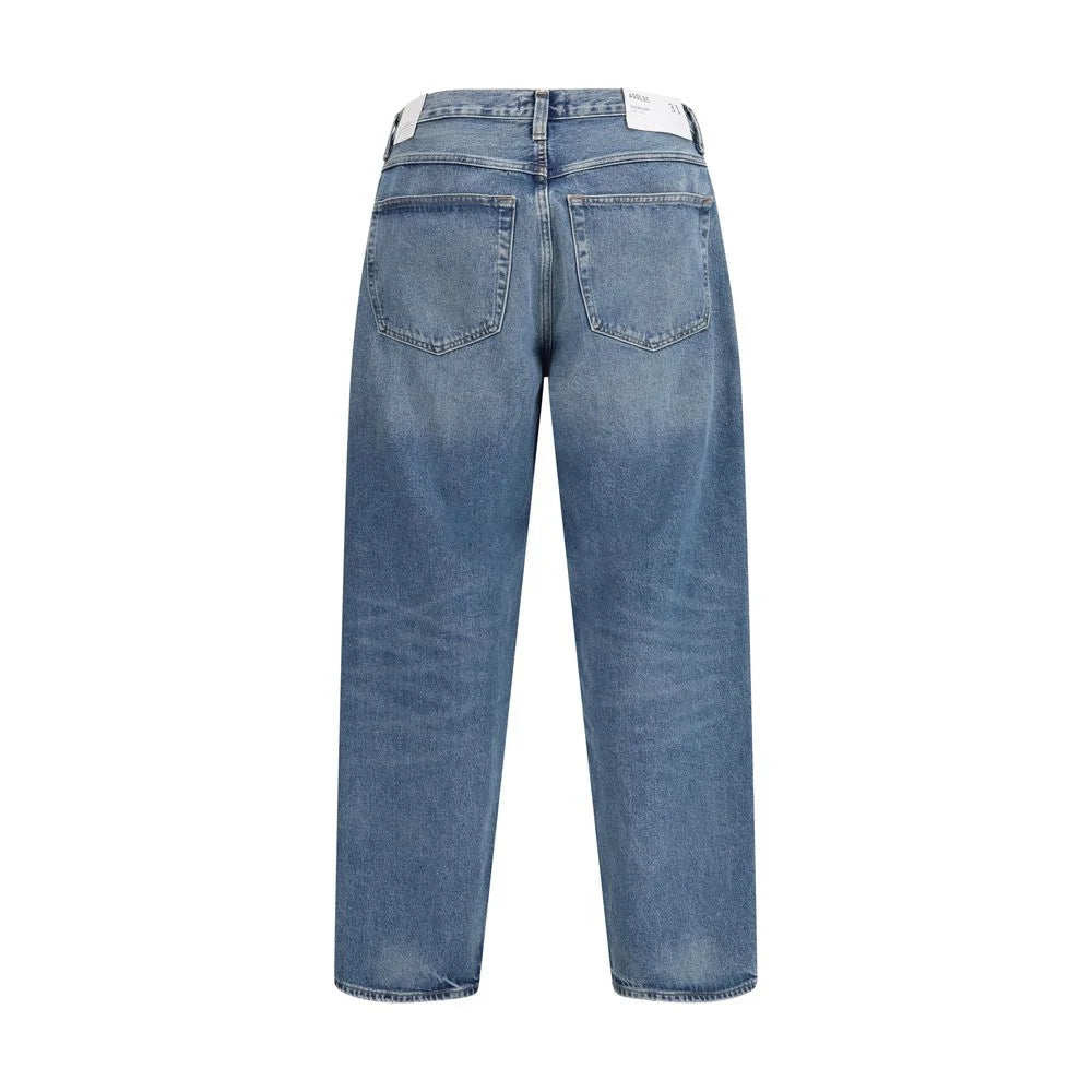 Agolde Light Blue Recycled Cotton Tapered Jeans