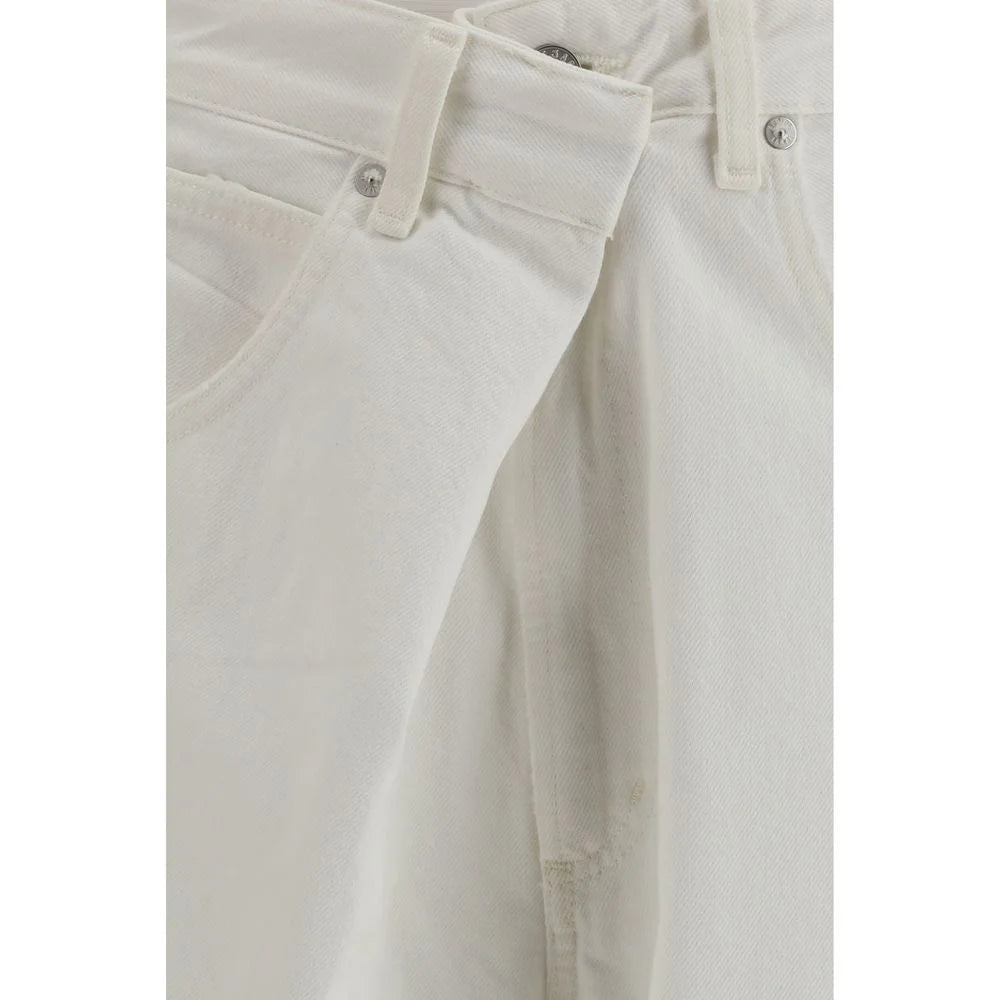 Agolde White Cotton Jeans Denim