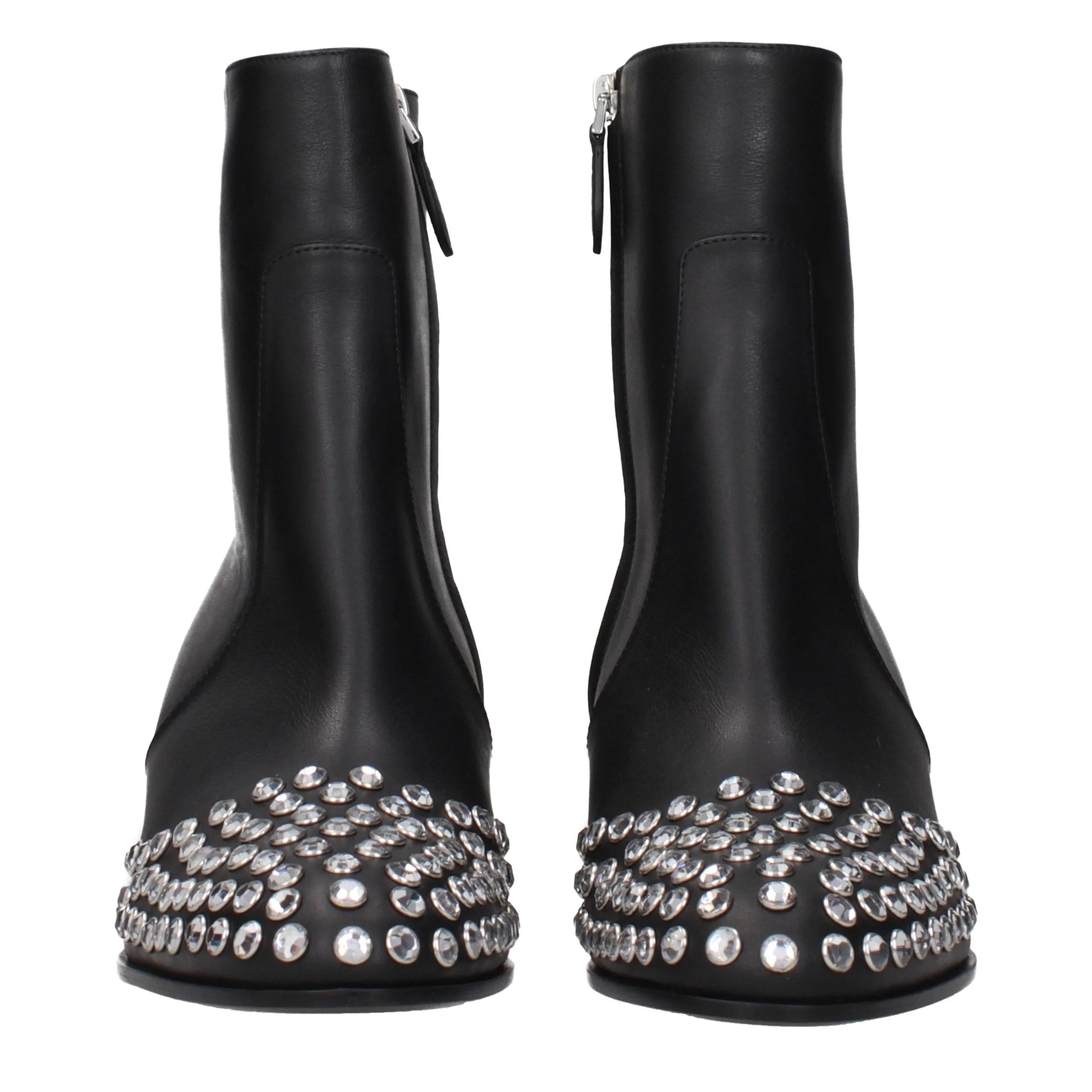 Alaïa Black Leather Ankle Boots