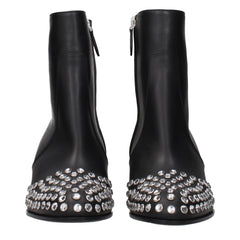 Alaïa Black Leather Ankle Boots