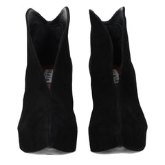 Alaïa Black Leather Ankle Boots
