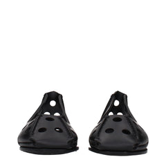 Alaïa Black Leather Ballet Flats