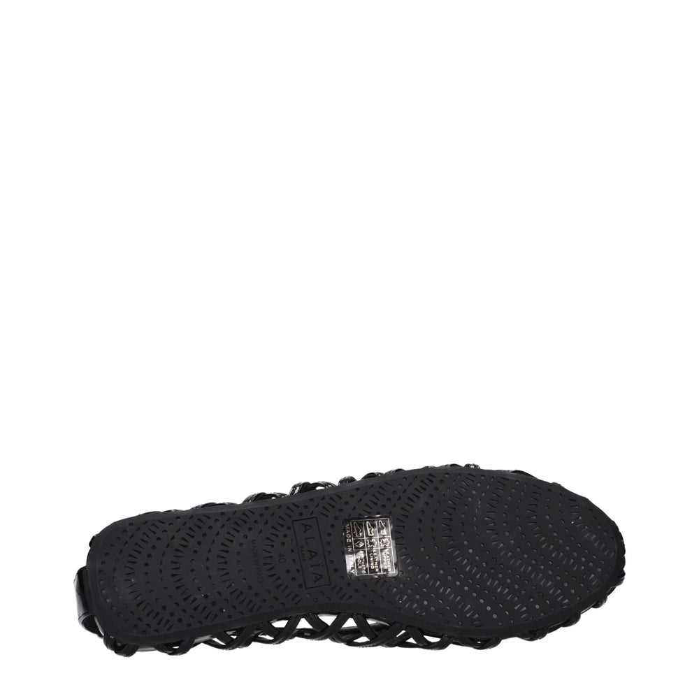 Alaïa Black Leather Ballet Flats - EU40/US10