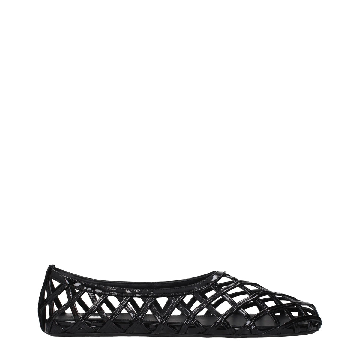 Alaïa Black Leather Ballet Flats - EU40/US10
