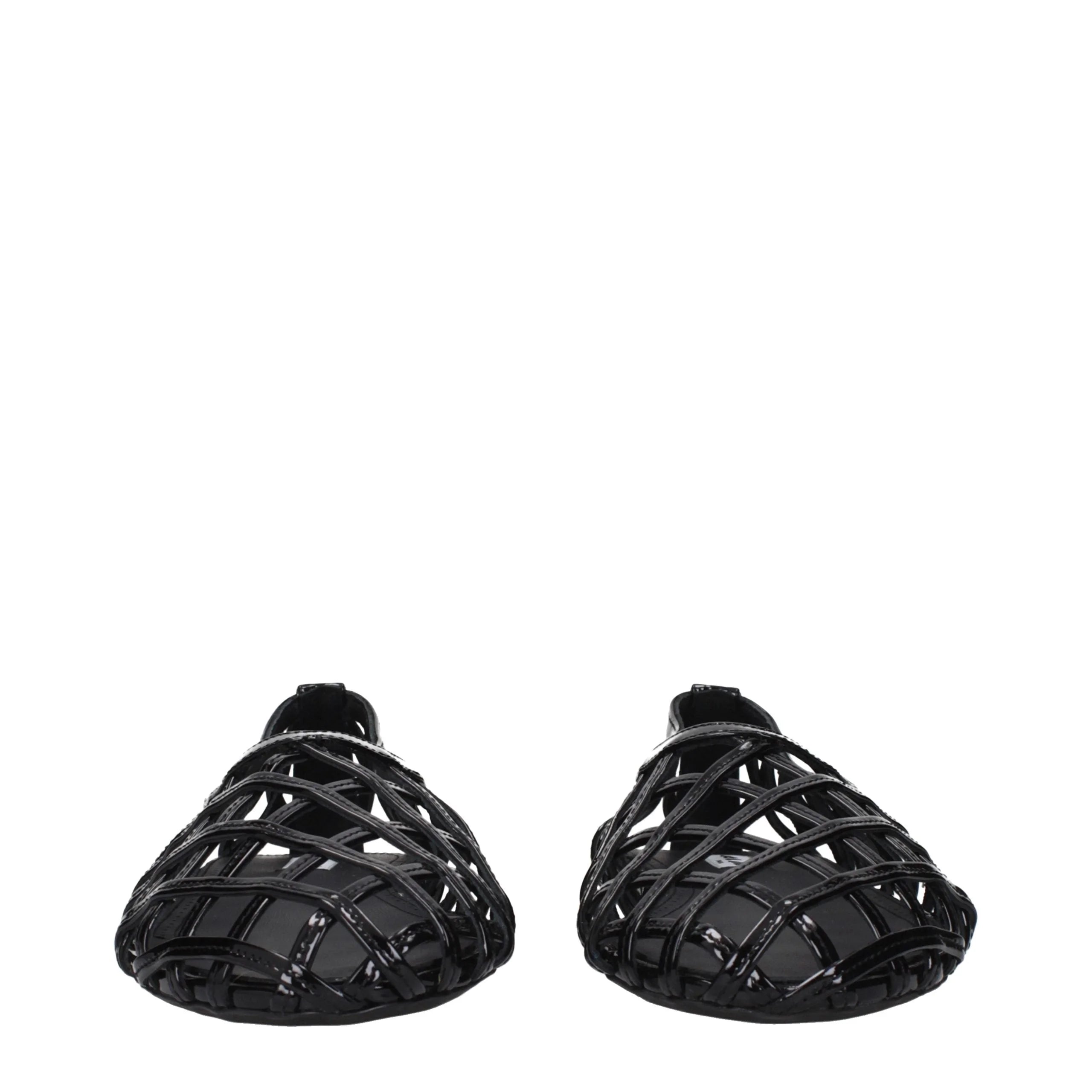 Alaïa Black Leather Ballet Flats - EU40/US10