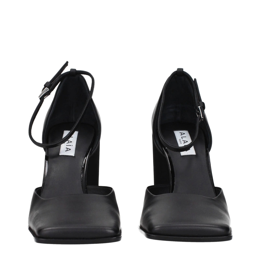 Alaïa Black Leather High Heel Pumps