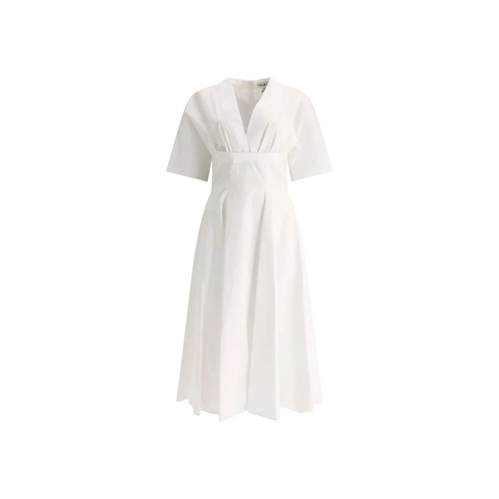 Alaïa White Cotton Casual Dress