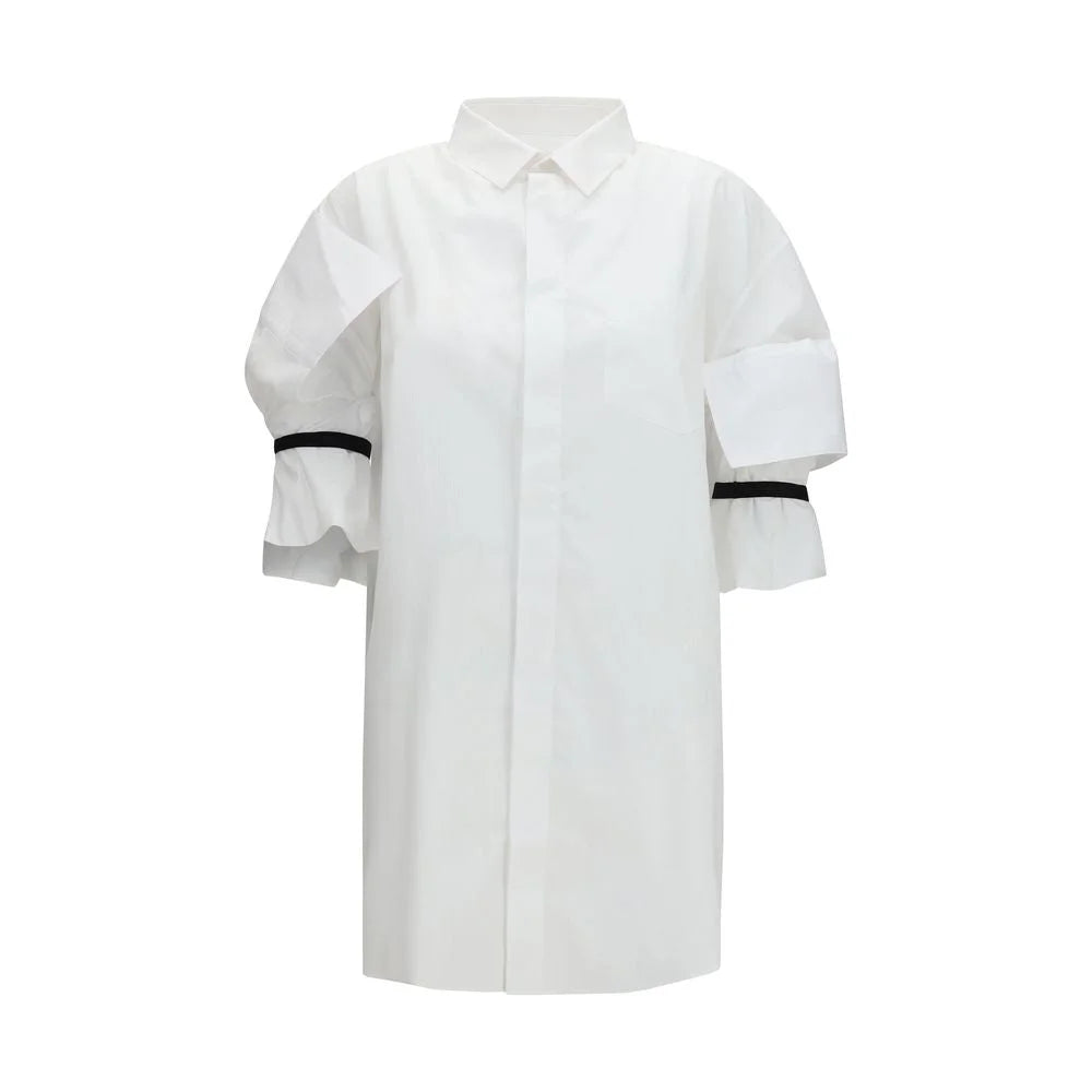 ALAINPAUL White Cotton Shortsleeve Shirt - S