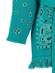 Alanui Blue Cashmere Cardigan