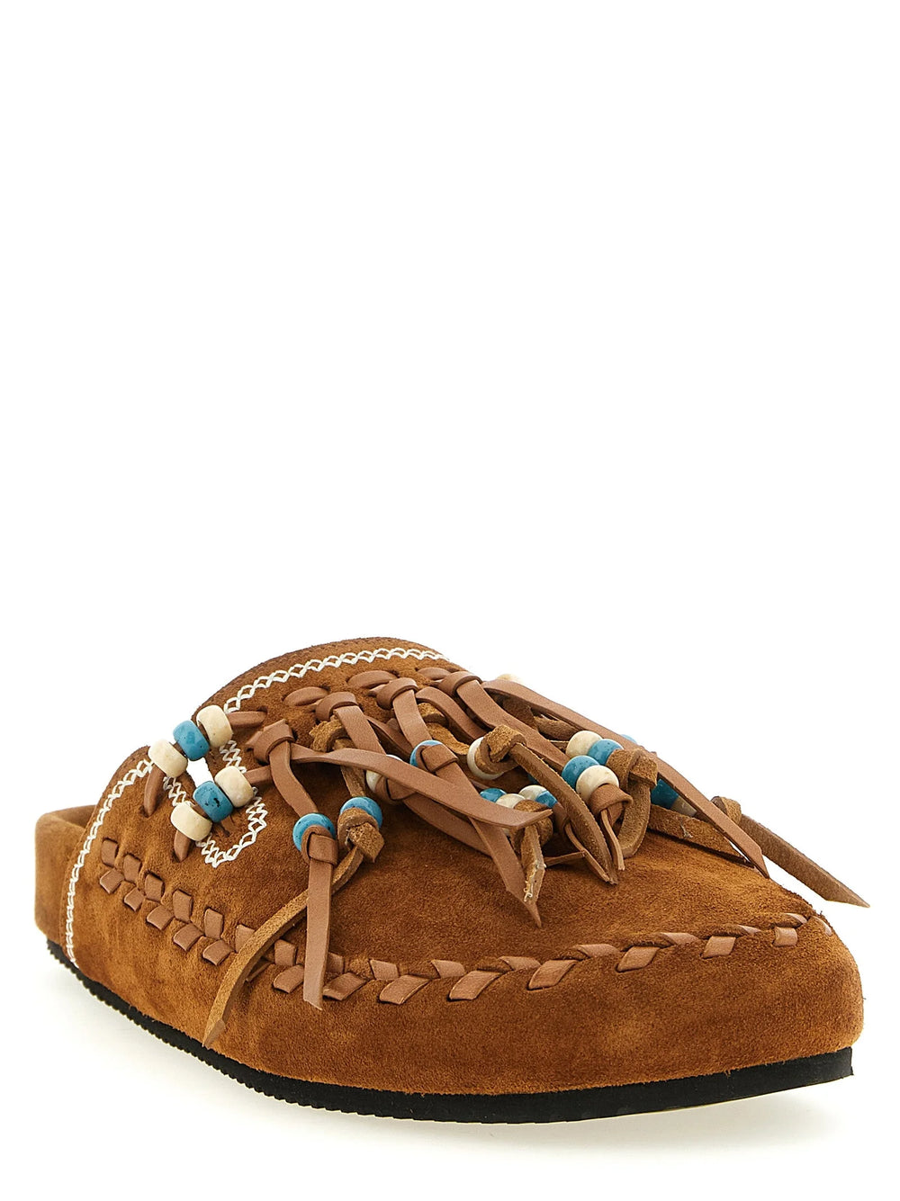 Alanui Brown Calfskin Mules - EU38/US8