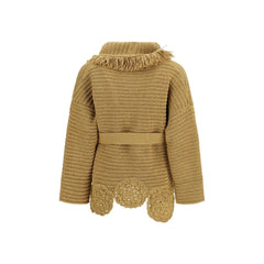 Alanui Cardigan i Guldpolyester - XS/S