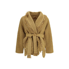 Alanui Cardigan i Guldpolyester - XS/S