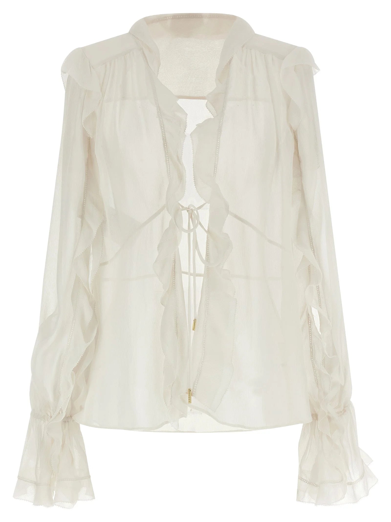 Alberta Ferretti Beige Acetate Blouse