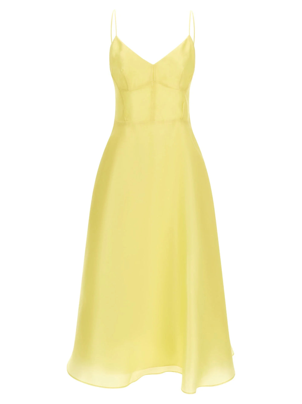 Alberta Ferretti Bicolor Silk Midi Dress