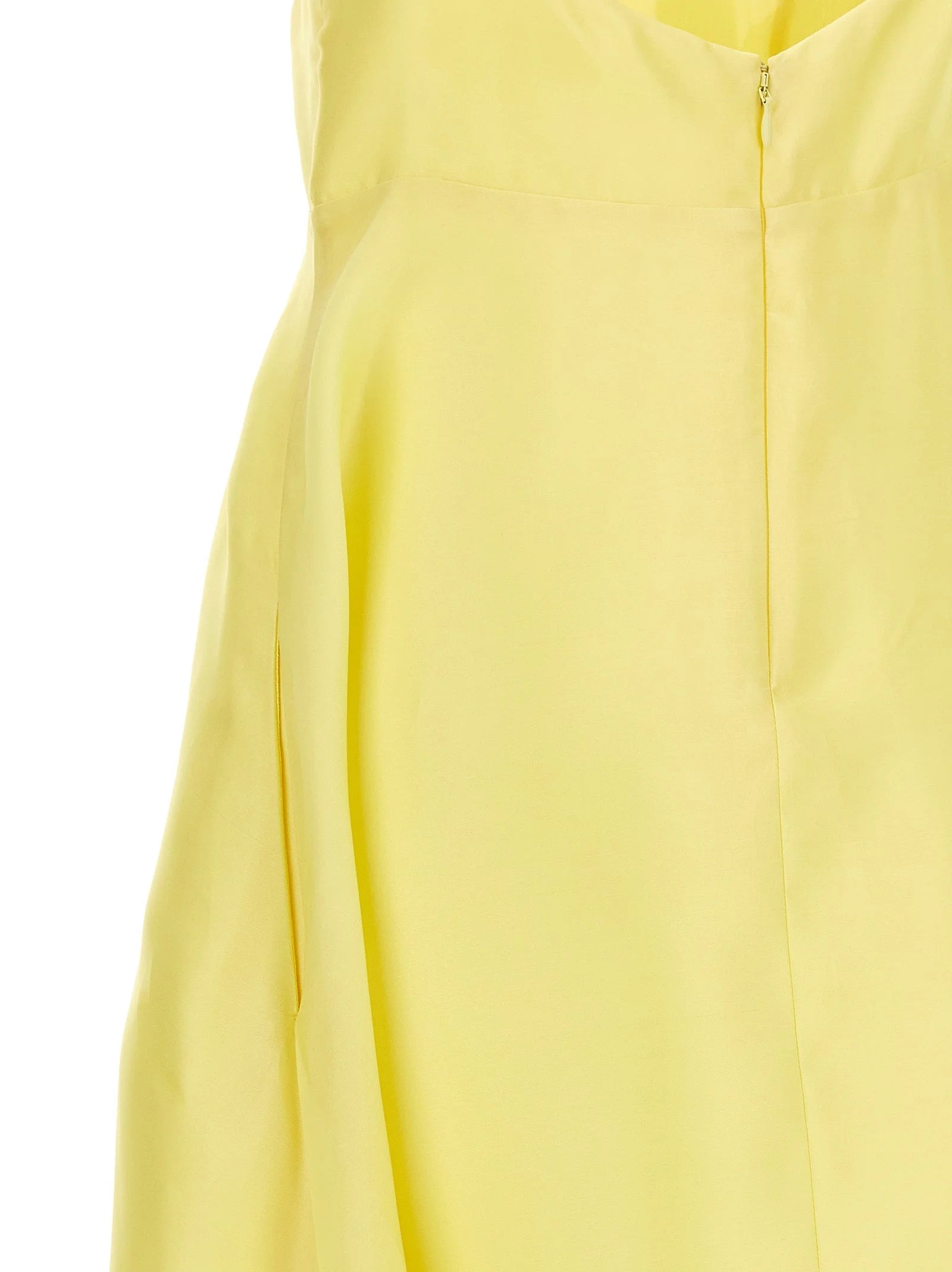 Alberta Ferretti Bicolor Silk Midi Dress