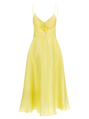 Alberta Ferretti Bicolor Silk Midi Dress