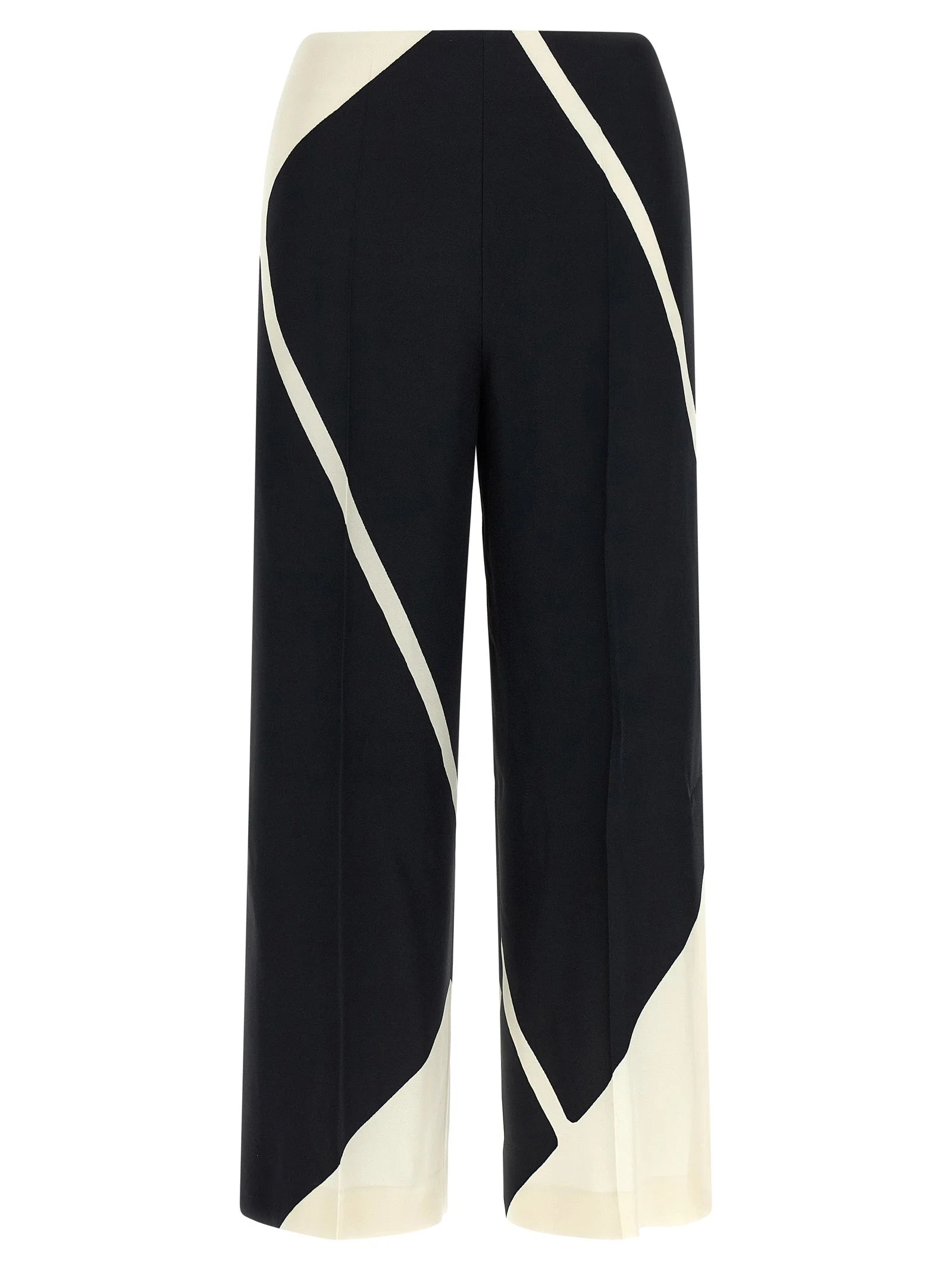 Alberta Ferretti Bicolor Viscose Casual Pants
