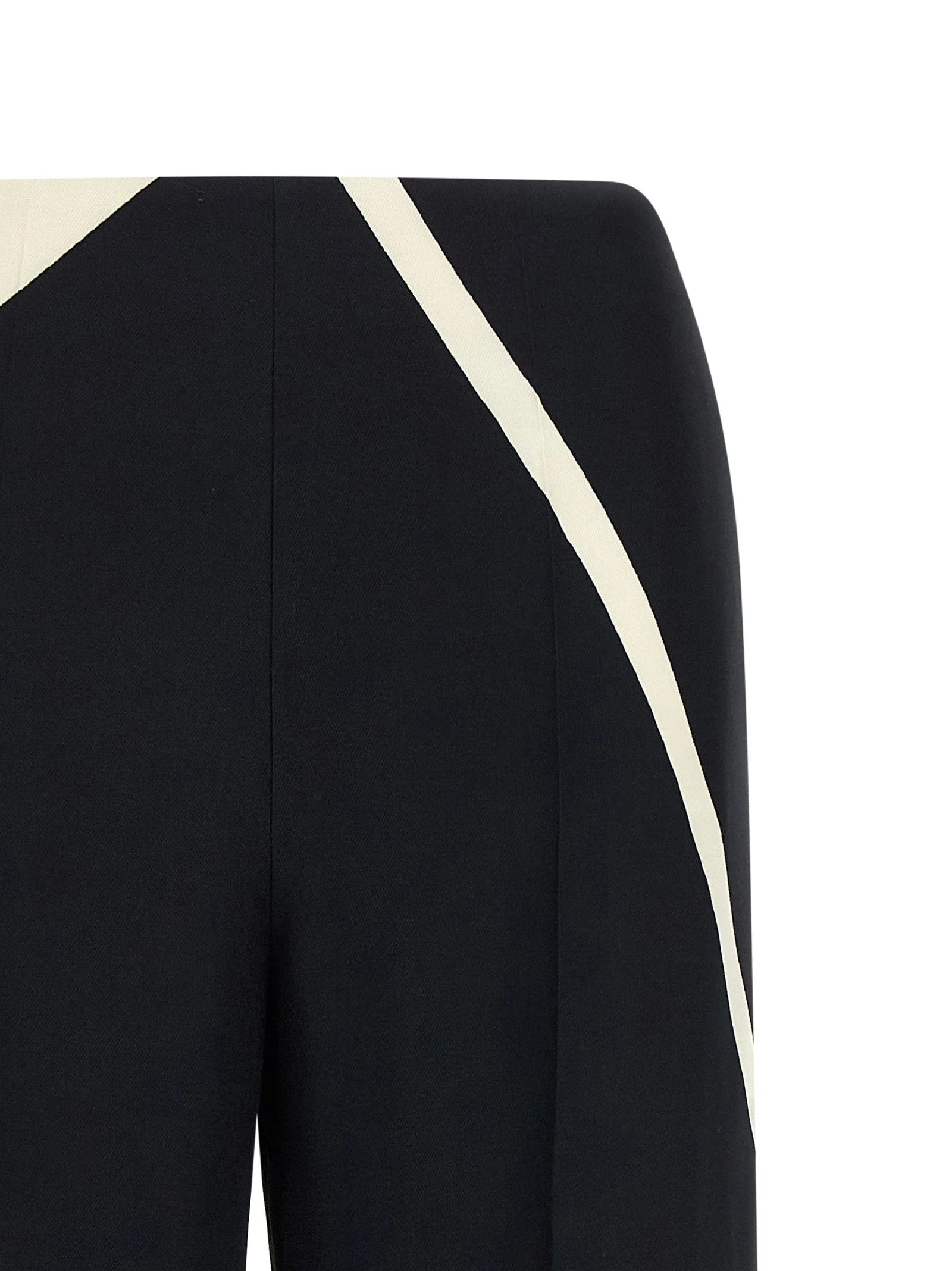 Alberta Ferretti Bicolor Viscose Casual Pants